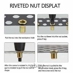 Handheld Air Rivet Nut Gun Pull Gun Riveter Pneumatic Riveting Tool M5-M6