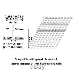 Husky Pneumatic 3-1/2 in 21-Degree Air Framing Nailer Nail Gun Construction Tool