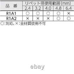 LOBSTER PNEUMATIC RIVETER AIR RIVETER 2.4,3.2,4.0,4.8mm R1A1 MADE IN JAPAN Tools