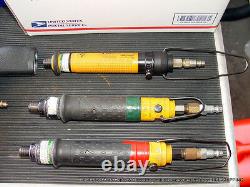 Lot Of 4 Used Atlas Copco & Cleco Pneumatic Drivers Aircraft Tools FREE SHIPPING