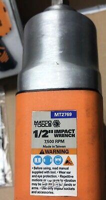 MATCO TOOLS 1/2 Drive Impact Wrench/MT2769O/pneumatic Air/In Box With Manual