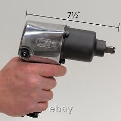 MTS 1/2 Drive Pneumatic Air Impact Wrench, Standard Anvil, Twin Hammer