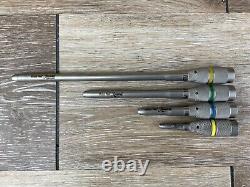 Medtronic V03 Midas Rex Legend T2775 Gold Pneumatic Drill with 4 Attachments