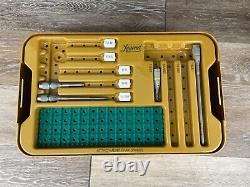 Medtronic V03 Midas Rex Legend T2775 Gold Pneumatic Drill with 4 Attachments