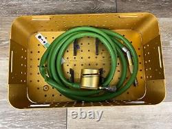 Medtronic V03 Midas Rex Legend T2775 Gold Pneumatic Drill with 4 Attachments