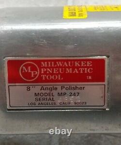 Milwaukee Pneumatic 8 Angle Polisher MP-247 2200 RPM 90 PSI Air Tool