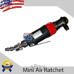 Mini Air Impact Ratchet Pneumatic Tool 3/8 Hose 20 ft/lb Torque w 1/2 Swivel