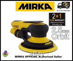 Mirka PROS 625CV 150mm Central Vacuum 2.5mm Air Powered Random Orbital Sander