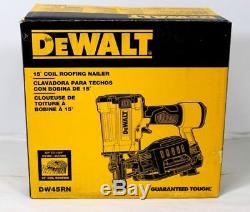 NEW DeWALT DW45RN 1-3/4 TO 3/4-Inch 15 Degree Pneumatic Coil Roofing Nailer