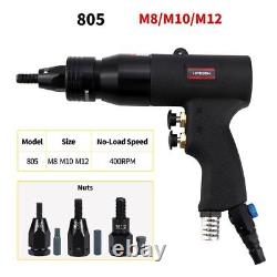 New Pneumatic Air Rivet Gun Blind Rivet Nut Tool Kit For M3-M12 Air Rivet Guns