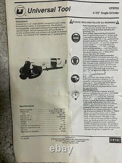 New Universal Tool Pneumatic 4 Angle Grinder UT-8750- 3/4 hp. (Made in Japan)