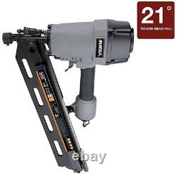 NuMax Framing Nailer Pneumatic 21° Full Head Strip Air Tool Finishing Nail Gun