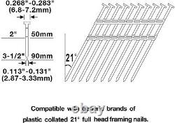 NuMax Framing Nailer Pneumatic 21° Full Head Strip Air Tool Finishing Nail Gun