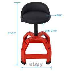 Pneumatic 360 Degree Swivel Stool, Mechanics Rolling Creeper Seat, Heavy Duty Mec