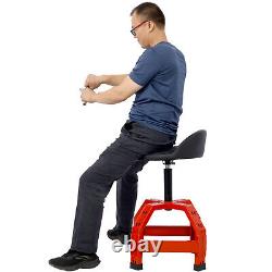 Pneumatic 360 Degree Swivel Stool, Mechanics Rolling Creeper Seat, Heavy Duty Mec