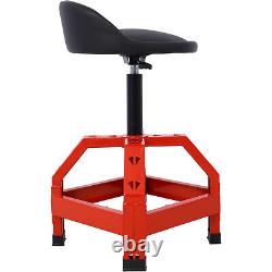 Pneumatic 360 Degree Swivel Stool, Mechanics Rolling Creeper Seat, Heavy Duty Mec