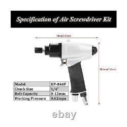 Pneumatic Air Screwdriver Tool, 1/4 Air Screw Driver Gun Impact Screwdriver