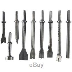 Pneumatic Chisel Air Hammer Punch Chipping Bits 9 Piece Set Tapered Ripping Set