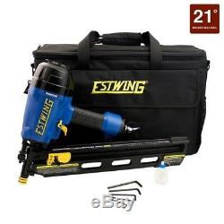 Pneumatic Framing Nailer Air Nail Gun 21 Degrees Full Head 3 1/2in 70 PSI Tool