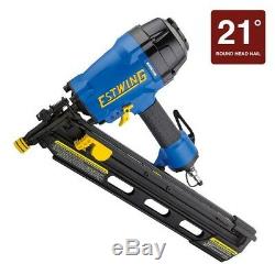 Pneumatic Framing Nailer Air Nail Gun 21 Degrees Full Head 3 1/2in 70 PSI Tool