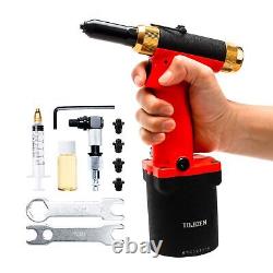 Pneumatic Pop Rivet Gun Kit, Air Riveter Tool Set for 3/32, 1/8, 5/32, 3/16 I