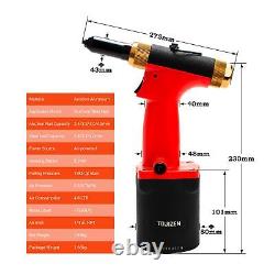Pneumatic Pop Rivet Gun Kit, Air Riveter Tool Set for 3/32, 1/8, 5/32, 3/16 I