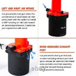 Pneumatic Pop Rivet Gun Kit, Air Riveter Tool Set for 3/32, 1/8, 5/32, 3/16 I