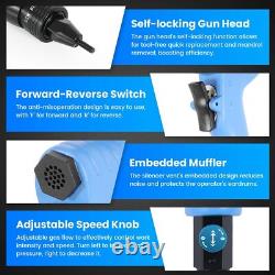 Pneumatic Rivet Nut Gun Kit with M6 M8 M10 Mandrels, Industrial Grade Air Rivnut