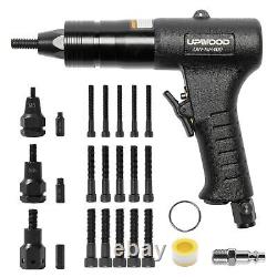 Pneumatic Rivet Nut Gun M6 & M8 & M10, Air Rivet Nut Pull Setter Tool with 3