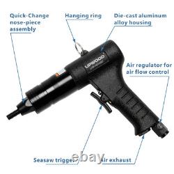 Pneumatic Rivet Nut Gun M6 & M8 & M10, Air Rivet Nut Pull Setter Tool with 3