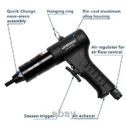 Pneumatic Rivet Nut Gun M6 & M8 & M10, Air Rivet Nut Pull Setter Tool with 3