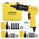 Pneumatic Rivet Nut Gun with 1/4 & 5/16 & 3/8 Self-Locking Head Gun, Quick-Cha