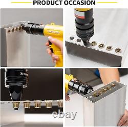 Pneumatic Thread Insert Tool with M6 & M8 & M10 Self-Locking Head Gun, Quick-C