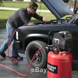 Portable Electric Air Compressor Semi-pneumatic Wheels Rubber Feet 20 Gal