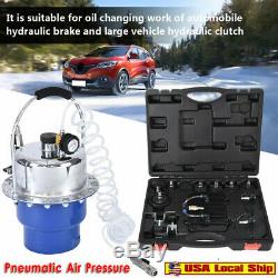 Portable Pneumatic Air Pressure Tool Kit Brake&Clutch Bleeder Valve System Kit