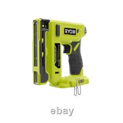 RYOBI Pneumatic Stapler 18V Air Nailer Adjustment Cordless Brushed (Tool Only)