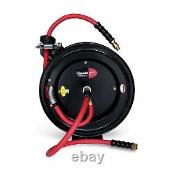 Steelman Enclosed Spring Pneumatic Hose Reel with 50-Foot 1/2 in. Hose 96839-IND