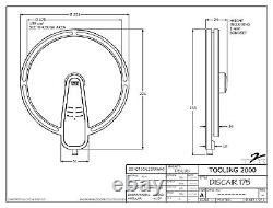 TK Tooling Visiport DiscAir DA175T, Pneumatic Air Spin Window 8/203mm Diameter