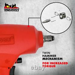 Teng Tools 3/8 Inch Drive Reversible High Torque Aluminum Air Impact Wrench Gun