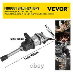 VEVOR 2800 ft. Lbs Air Impact Wrench 1 Drive Pneumatic Wrench 8 Extended Anvil