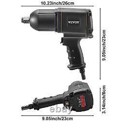 VEVOR 3/4 Air Impact Wrench 1350ft/lb Twin Hammer Pneumatic 6-Torque Position