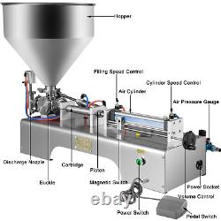 VEVOR Horizontal Pneumatic Liquid Filling Machine 10-300ML, Paste Liquid Filling