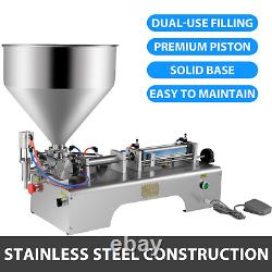 VEVOR Horizontal Pneumatic Liquid Filling Machine 10-300ML, Paste Liquid Filling
