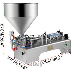 VEVOR Horizontal Pneumatic Liquid Filling Machine 10-300ML, Paste Liquid Filling