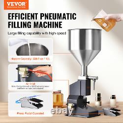 VEVOR Pneumatic Paste Liquid Filling Machine, 5-50ml Bottle Filler, Bottle Filli