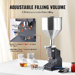 VEVOR Pneumatic Paste Liquid Filling Machine, 5-50ml Bottle Filler, Bottle Filli