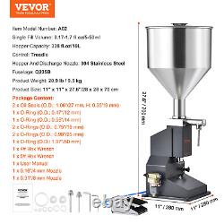 VEVOR Pneumatic Paste Liquid Filling Machine, 5-50ml Bottle Filler, Bottle Filli