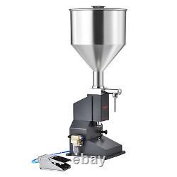 VEVOR Pneumatic Paste Liquid Filling Machine, 5-50ml Bottle Filler, Bottle Filli