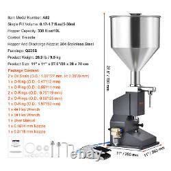 VEVOR Pneumatic Paste Liquid Filling Machine, 5-50ml Bottle Filler, Bottle Filli