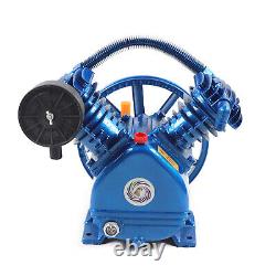 V-Style 175PSI 2 Cylinder Air Compressor Pump Double Stage Motor Head Air Tool